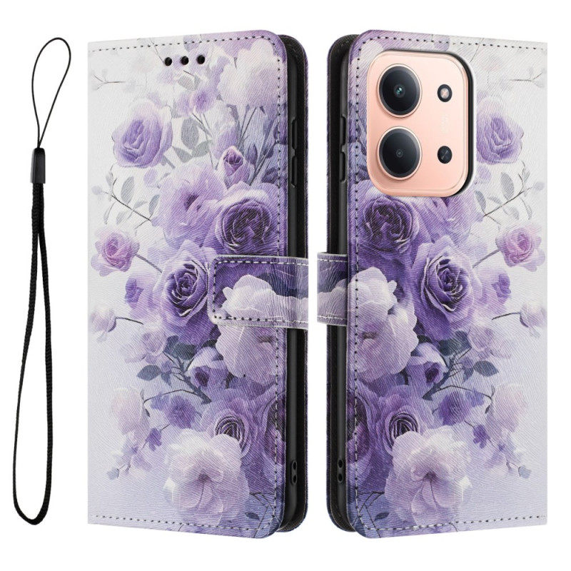 Xiaomi Redmi 15C 4G Hülle Rosen Violett
