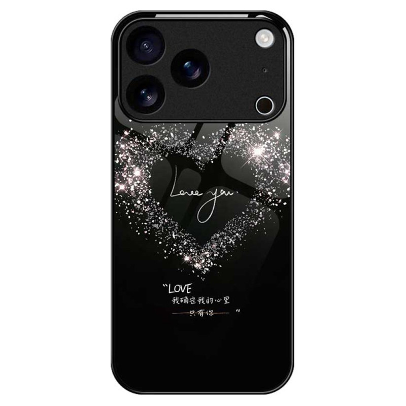 iPhone 17 Pro Max Panzerglas
 Cover Herz Schwarz