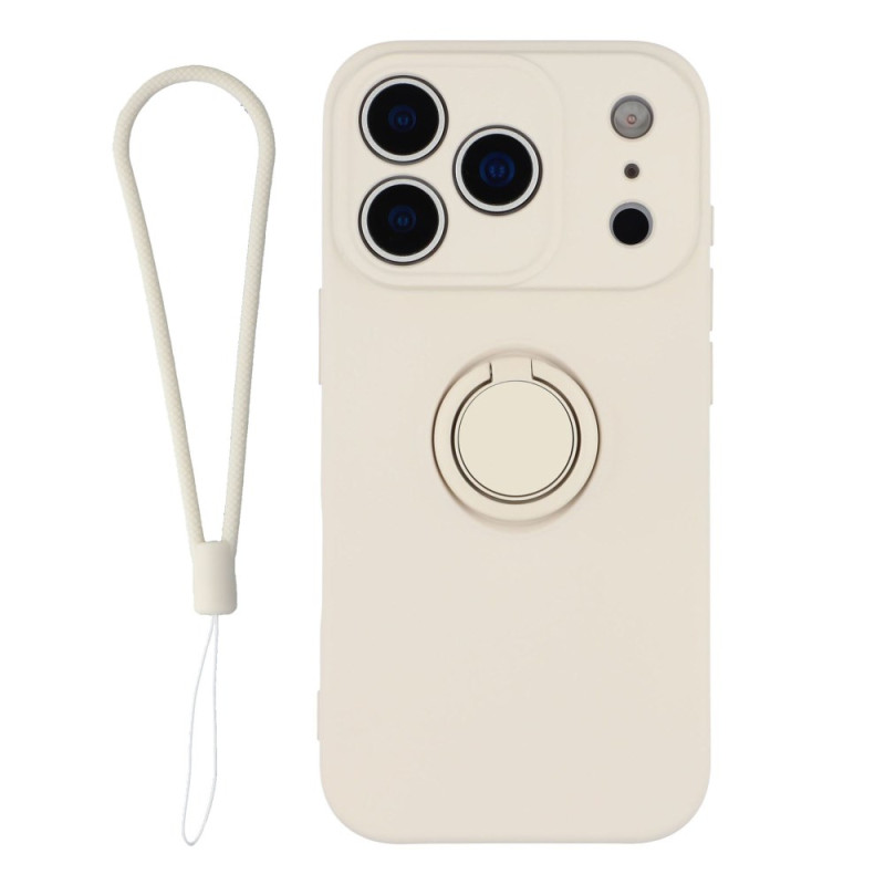iPhone 17 Pro Max Silikonhülle mit Stützring und Riemen
