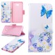Hülle Samsung Galaxy J4 Plus Gemalte Schmetterlinge und Blumen Hülle Samsung Galaxy J4 Plus Gemalte Schmetterlinge und Blumen