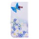 Hülle Samsung Galaxy J4 Plus Gemalte Schmetterlinge und Blumen Hülle Samsung Galaxy J4 Plus Gemalte Schmetterlinge und Blumen