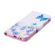 Hülle Samsung Galaxy J4 Plus Gemalte Schmetterlinge und Blumen Hülle Samsung Galaxy J4 Plus Gemalte Schmetterlinge und Blumen