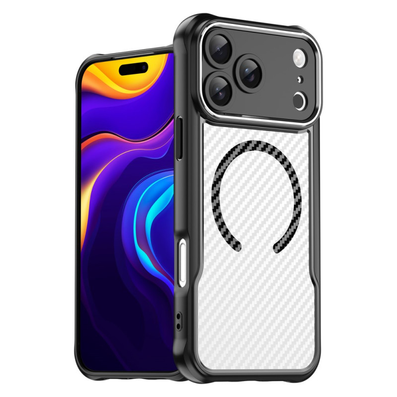 iPhone 17 Pro Max Cover Kompatibel MagSafe Translucent Kohlefaser