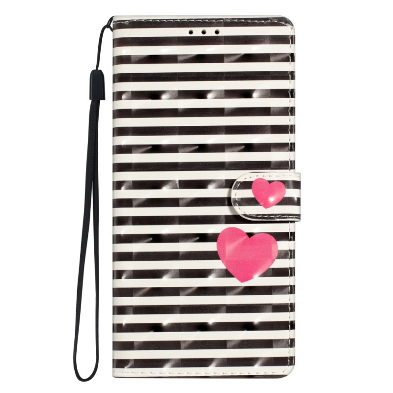 Xiaomi 15T Hülle Streifen und Herz