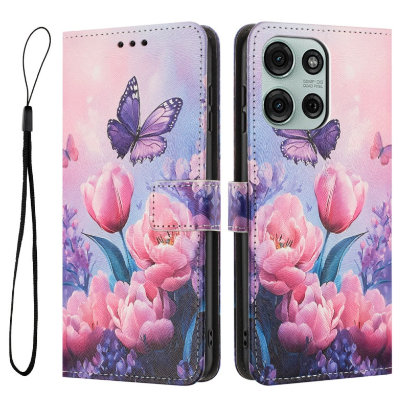Hülle Moto G86 5G / G86 Power 5G Blumen
Pink