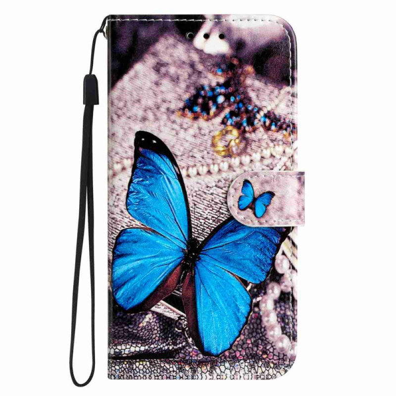 Hülle Xiaomi Redmi 15C 4G / 5G / Poco C85 Schmetterling Blau