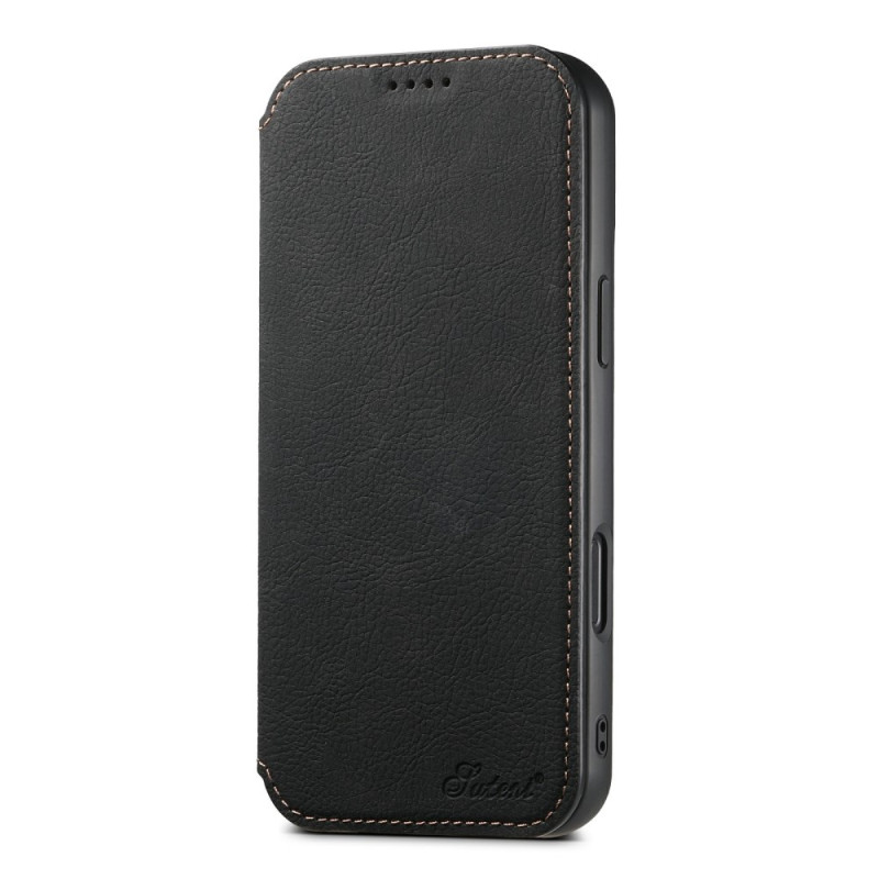 Flip Cover iPhone 17 Kompatibel MagSafe Style Leder