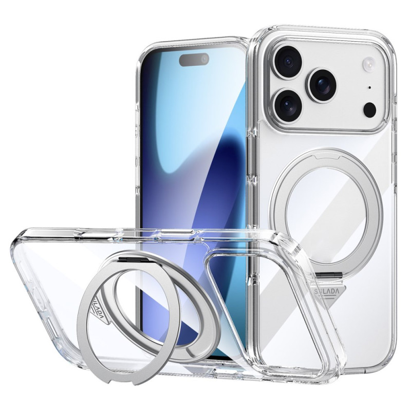 Transparentes magnetisches iPhone 17 Pro Cover mit Halterung