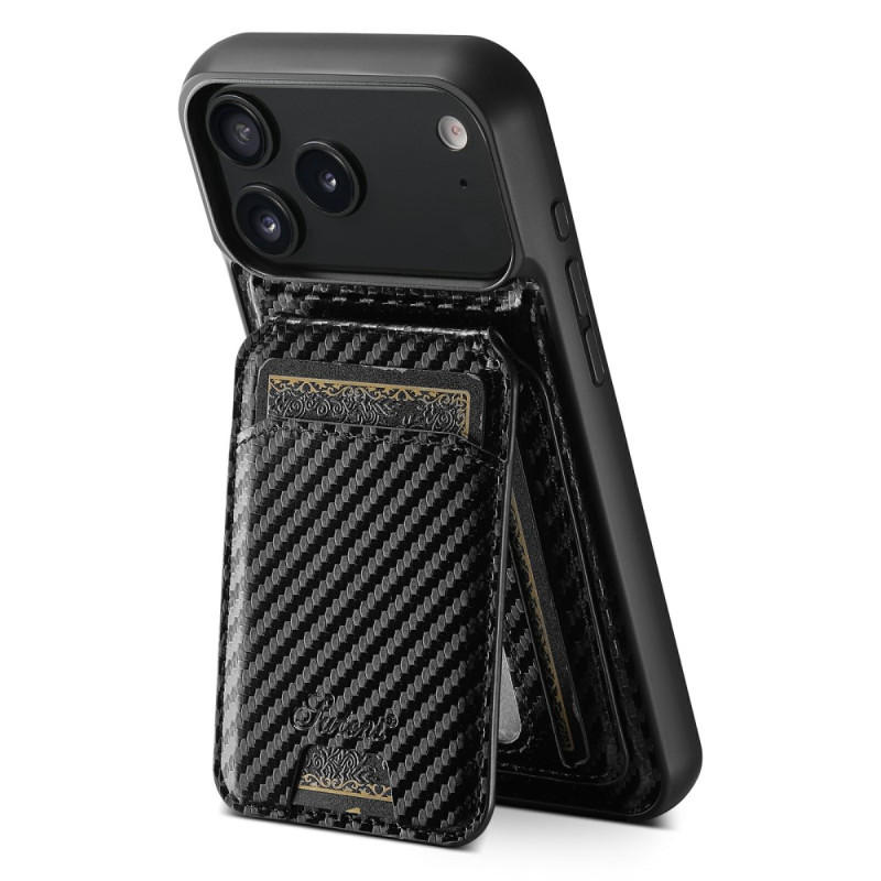 iPhone 17 Pro Cover Abnehmbarer Kartenhalter Kohlefaser