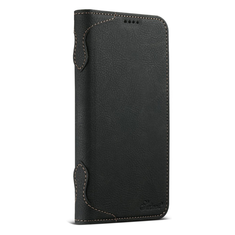 Flip Cover iPhone 17 Pro Kompatibel MagSafe Texture Litchi