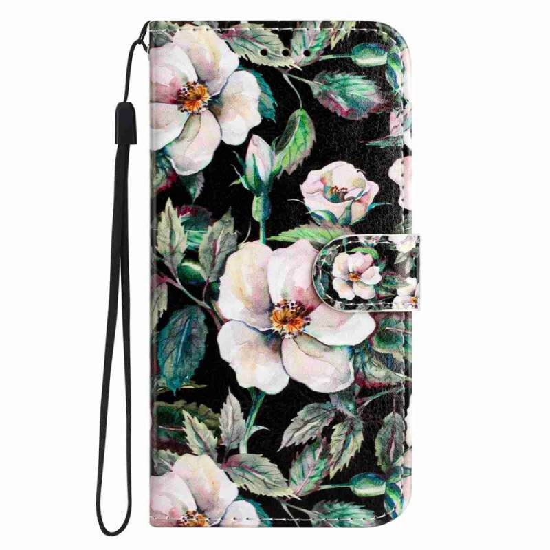 Hülle Xiaomi Redmi 15 4G (Weiße Blumen)