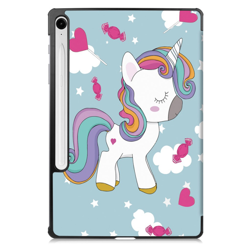 Smart Case Samsung Galaxy Tab S10 Lite Verstärkt Stifthalter Einhorn