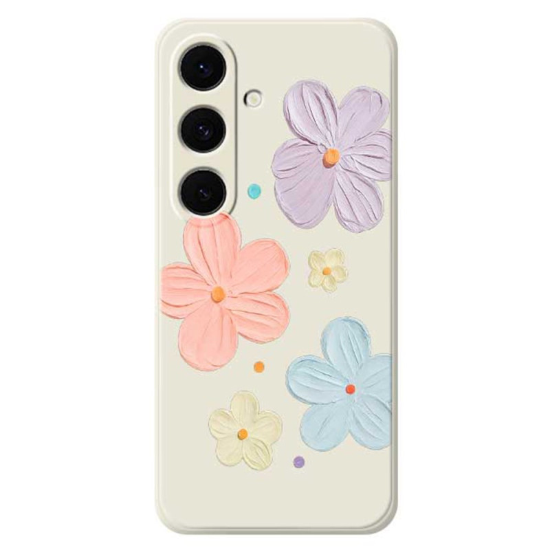 Samsung Galaxy S25 FE Silikonhülle Pastellblumen