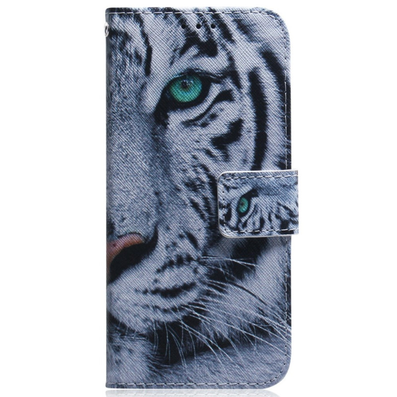 Sony Xperia 10 VII Tiger Tasche Weiß