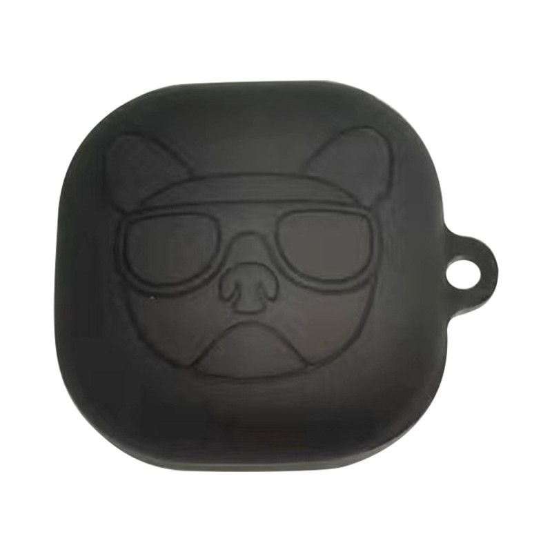 Samsung Galaxy Buds FE Cover Hundekopf Schwarz