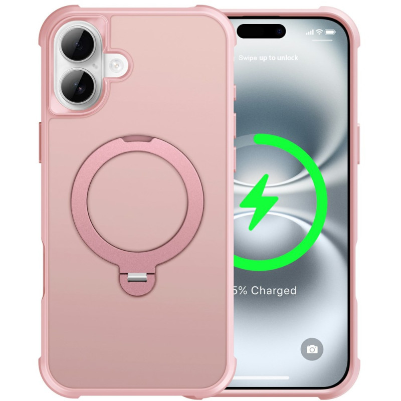 iPhone 16 MagSafe Hülle mit Metalleffekt und Ringhalter