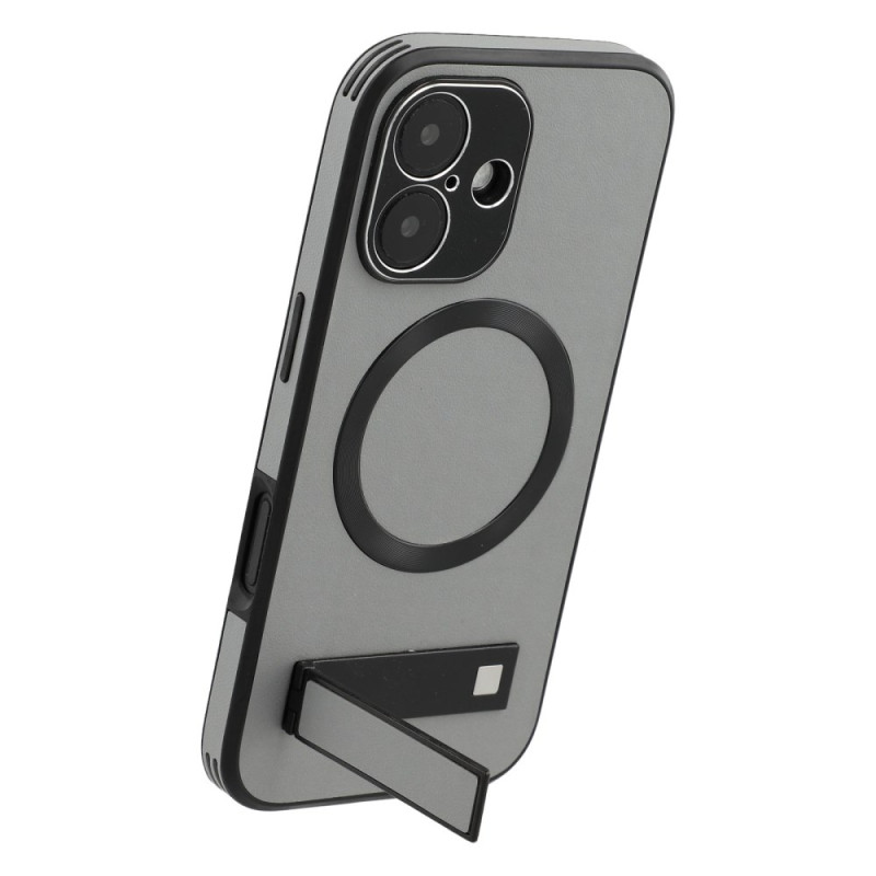 MagSafe Style Leder iPhone 16 Cover mit Halterung