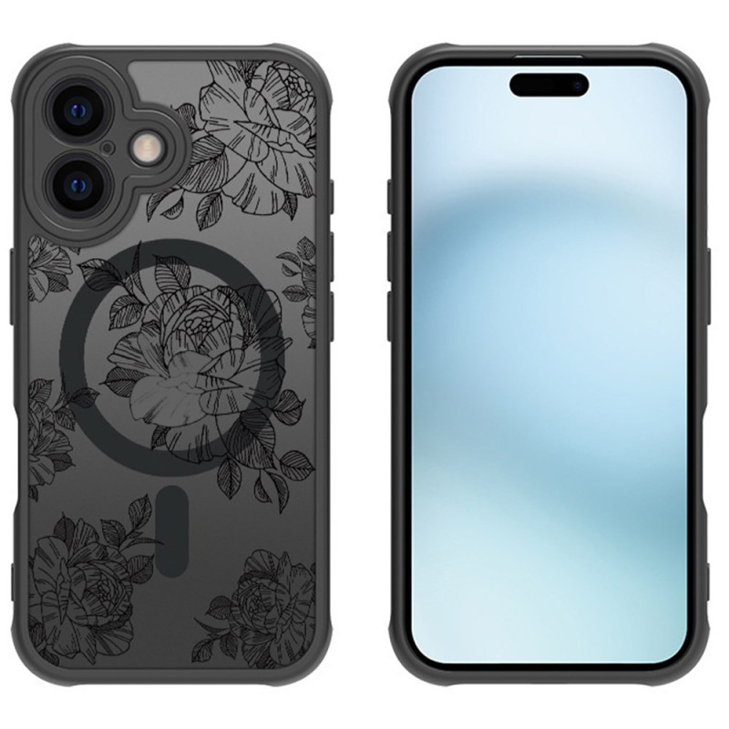 MagSafe iPhone 16 Plus Cover Blumenmuster
