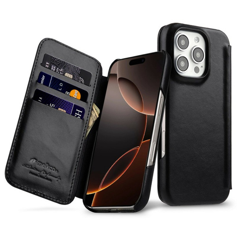Flip Cover iPhone 16 Pro Max MagSafe Echtleder