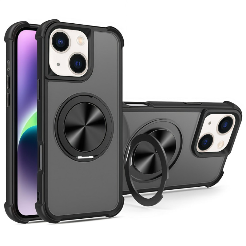MagSafe iPhone 15 Cover mit Metalleffekt und Halterung