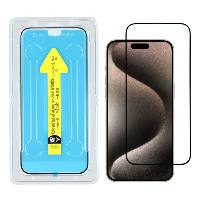 iPhone 15 Screen Protector Installationswerkzeug (schwarze Kontur)