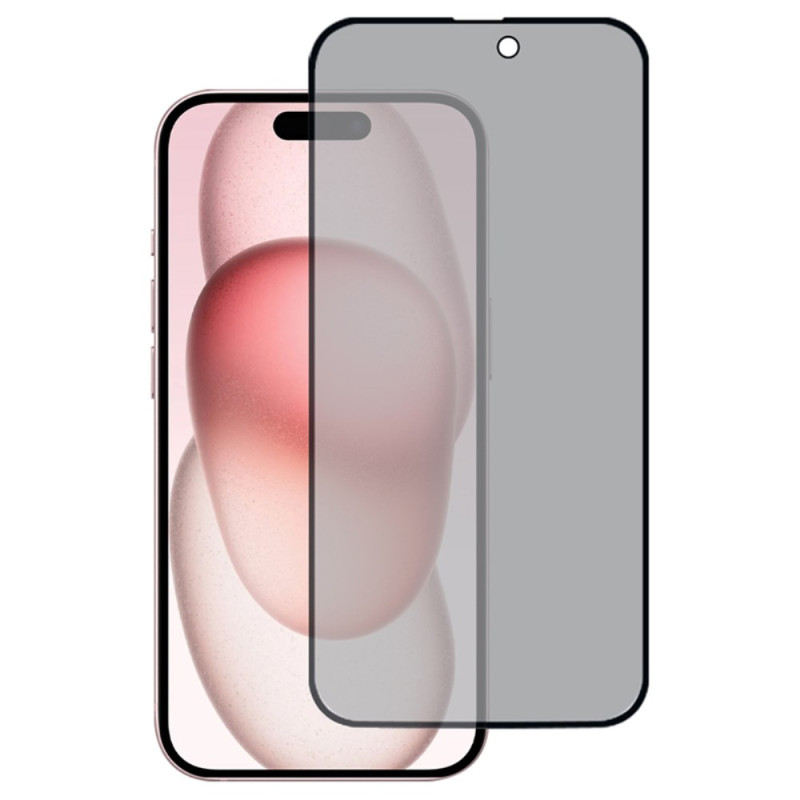 Anti-Espion Schutzfolie aus gehärtetem Glas für iPhone 15 Display