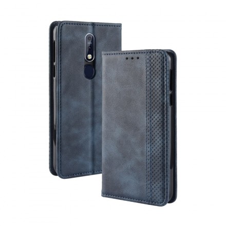 Flip Cover Nokia 7.1 Vintage Stylished Leather Effect