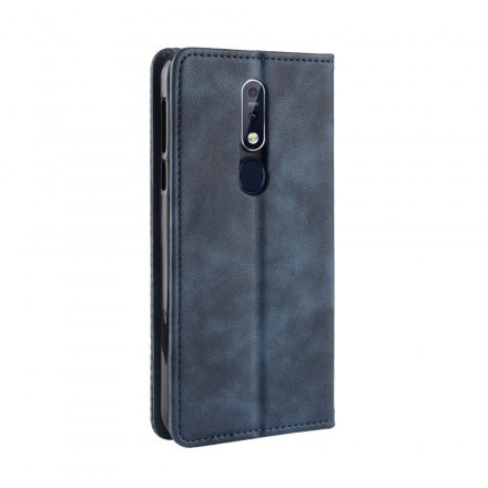 Flip Cover Nokia 7.1 Vintage Stylished Leather Effect