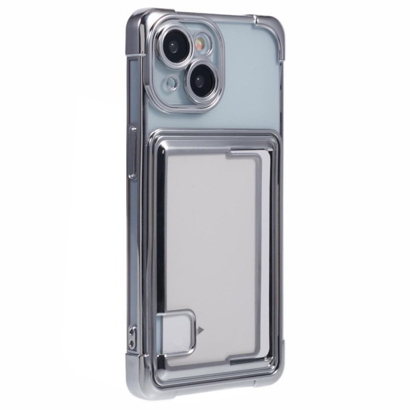 Verstärktes, transparentes iPhone 15 Plus Cover mit Kartenhalter