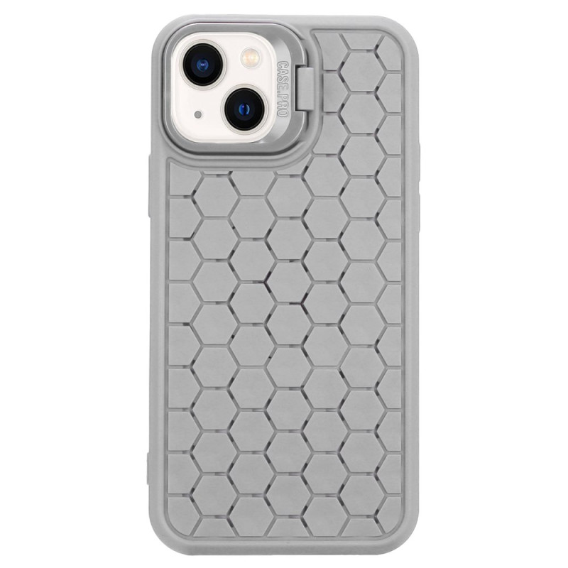 iPhone 15 Plus Cover Waben-Design mit Halterung