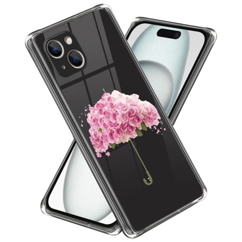 iPhone 15 Plus Cover Regenschirm Floral