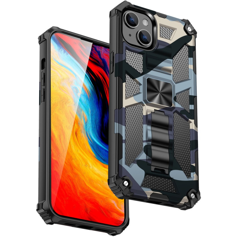 iPhone 15 Plus Cover Integrierte Halterung Camouflage