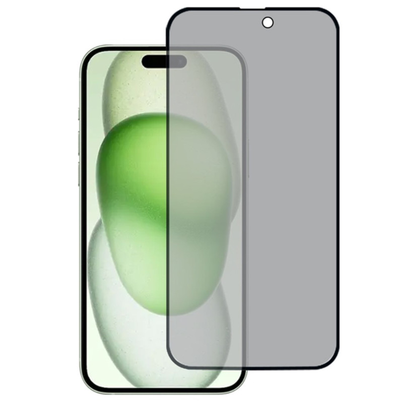 Anti-Espion Schutz aus gehärtetem Glas für iPhone 15 Plus Display