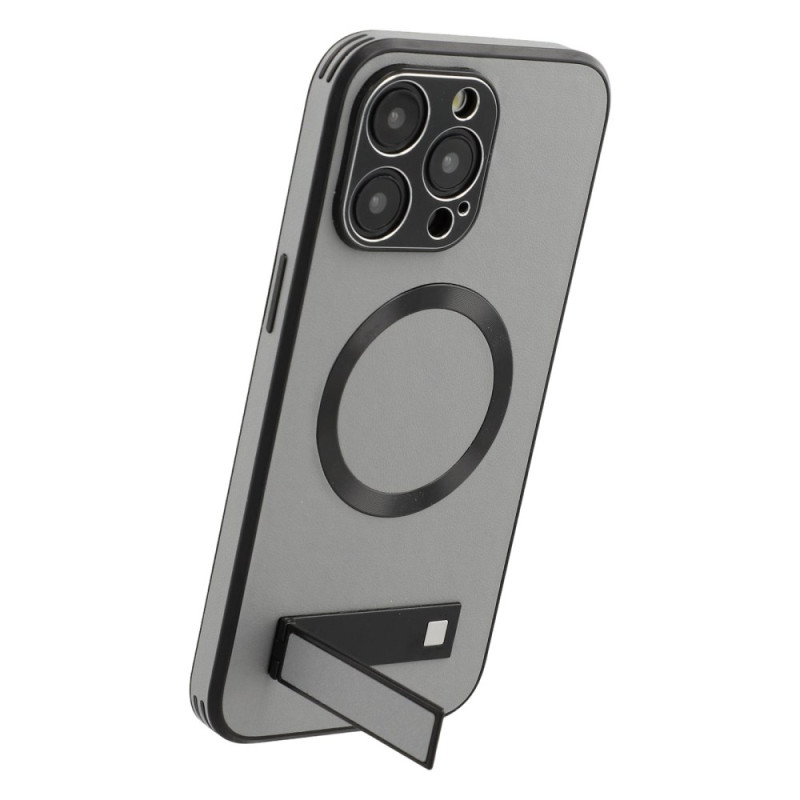 Phone 15 Pro Cover MagSafe Style Leder Integrierte Halterung