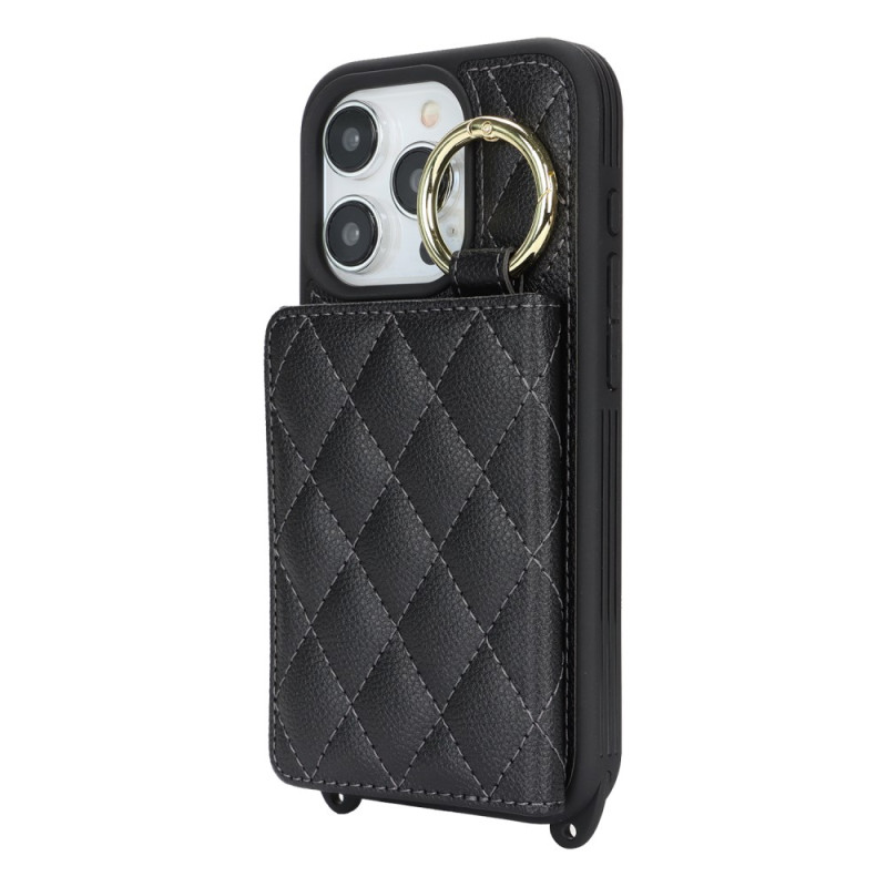iPhone 15 Pro Cover RFID Brieftasche mit Schulterriemen