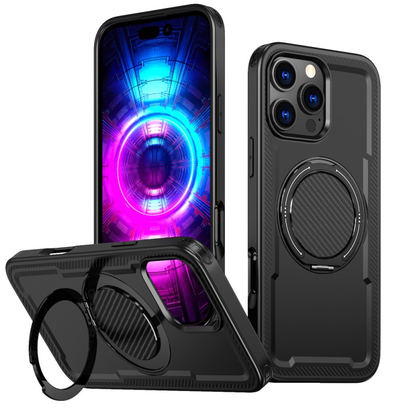MagSafe iPhone 15 Pro Max Cover mit Halterung in Metalloptik
