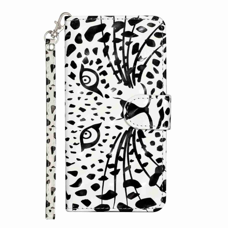 Xiaomi 15T Leopardenkopf Tasche mit Riemen
