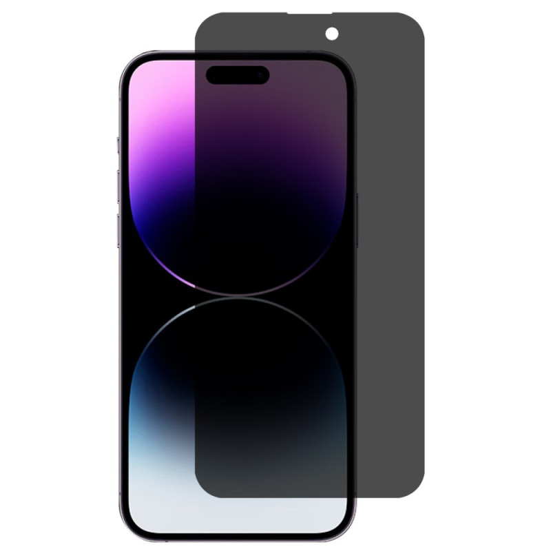 Anti-Espion gehärtetes Glas für das iPhone 15 Pro Display