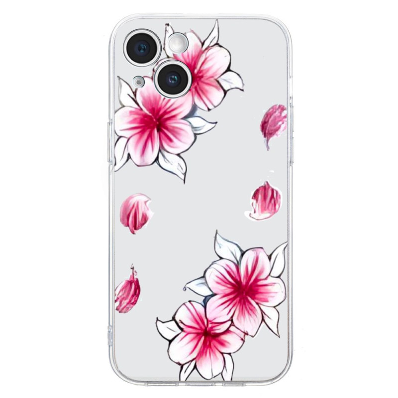 iPhone Cover 14 Blumenmuster Pink