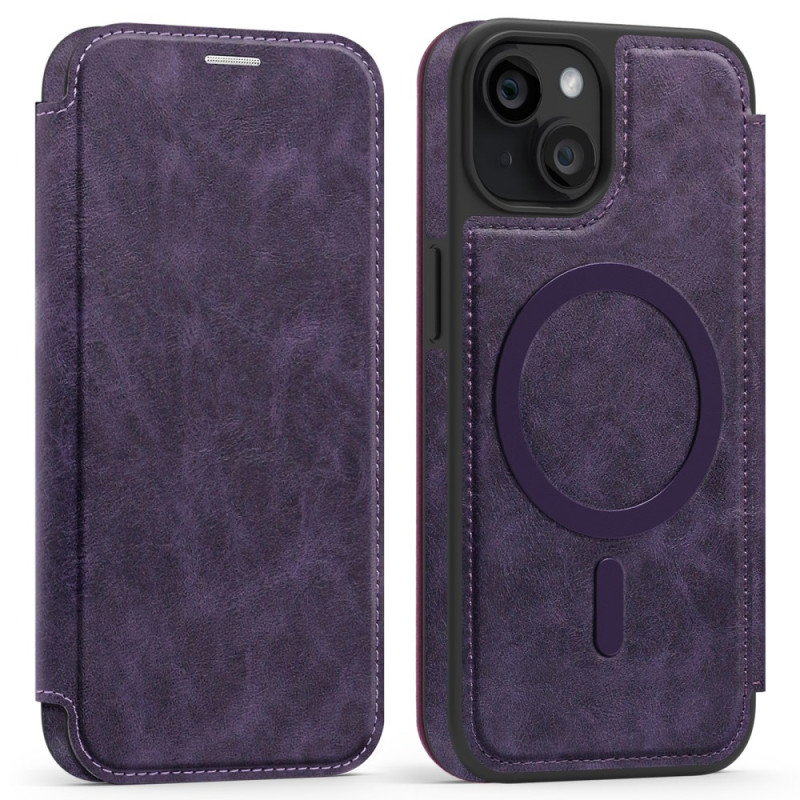 Flp Cover iPhone 14 MagSafe mit RFID-Kartenhalter Wildlederoptik