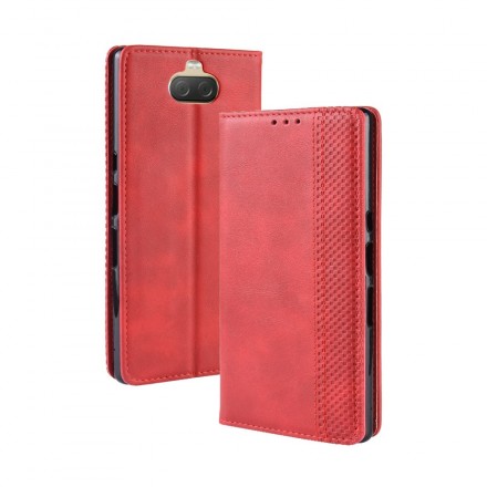 Flip Cover Sony Xperia 10 Kunstleder Vintage Uni