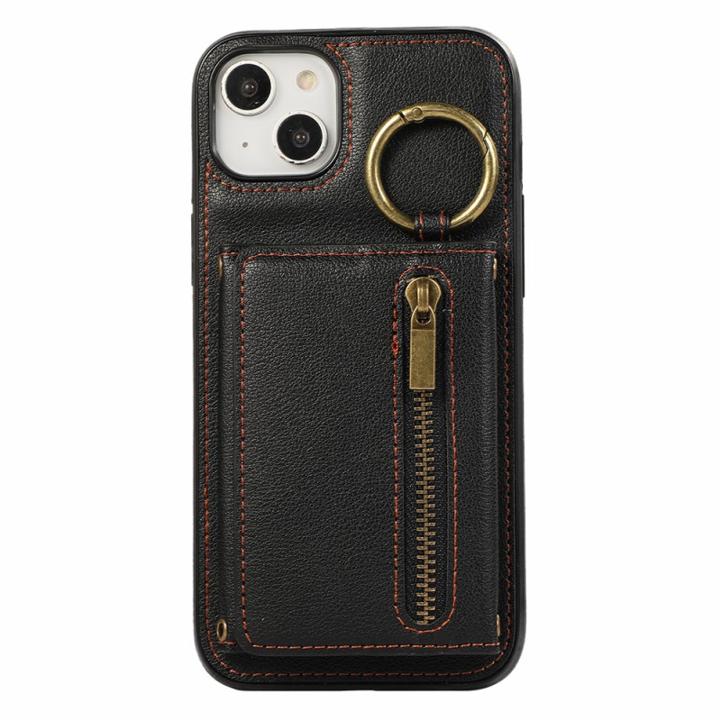 iPhone 14 Cover Brieftasche mit Reißverschluss und Schulterriemen