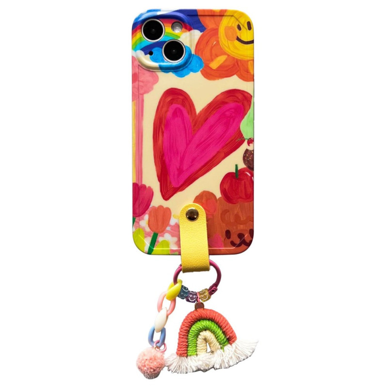iPhone 13 Cover Herz mit Schulterriemen
