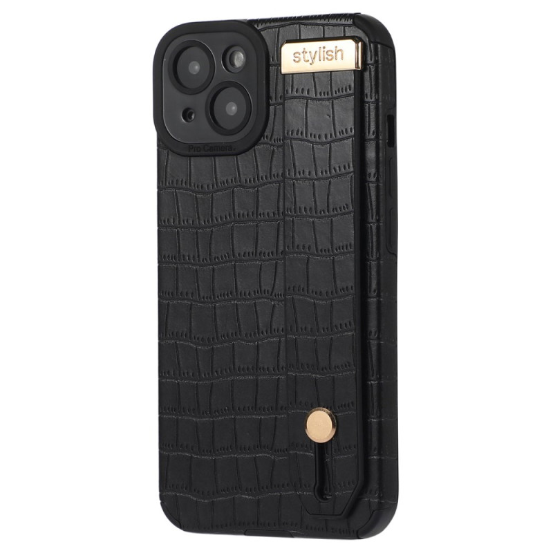 iPhone 13 Krokodil-Effekt Cover mit Gurtband