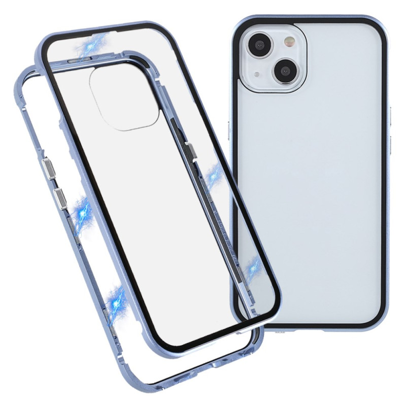 iPhone 13 Hülle aus gehärtetem Glas und Metallrahmen
