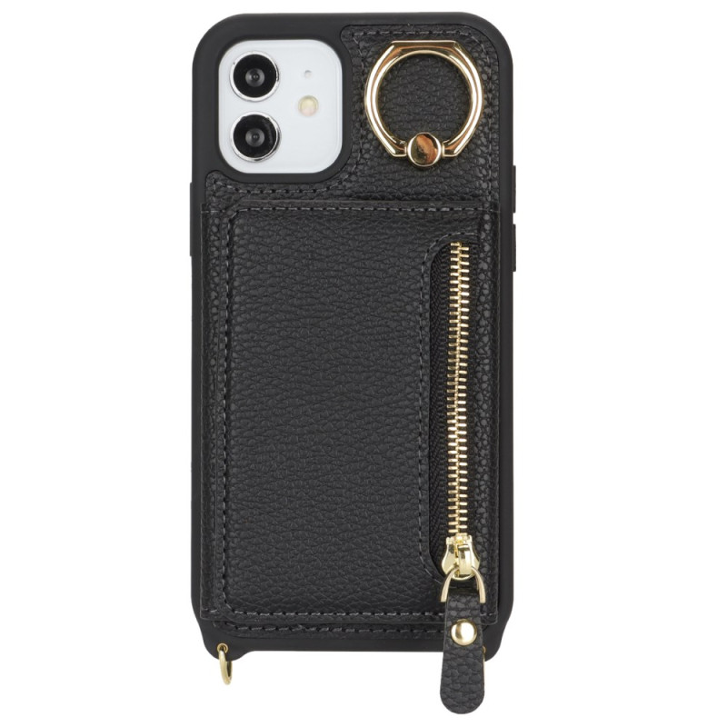 iPhone 12 / 12 Pro Cover Kartenhalter und Schulterriemen