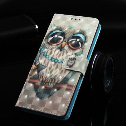 Samsung Galaxy A30 Miss Eule Tasche mit Riemen
