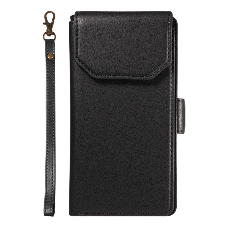 Housse iPhone 14 Plus Multi-Cartes à Lanière