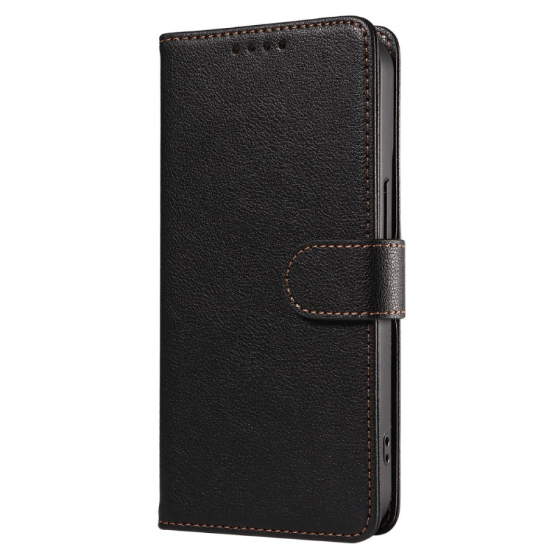 Housse iPhone 14 Plus Simili Cuir Litchi