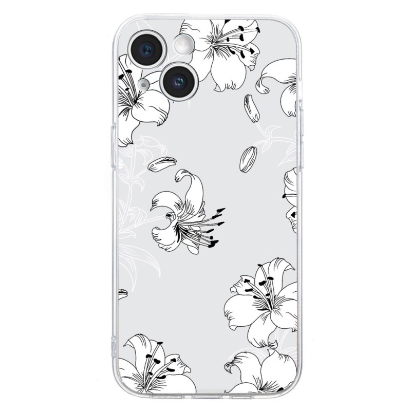 Coque iPhone 14 Plus Fleurs Blanches